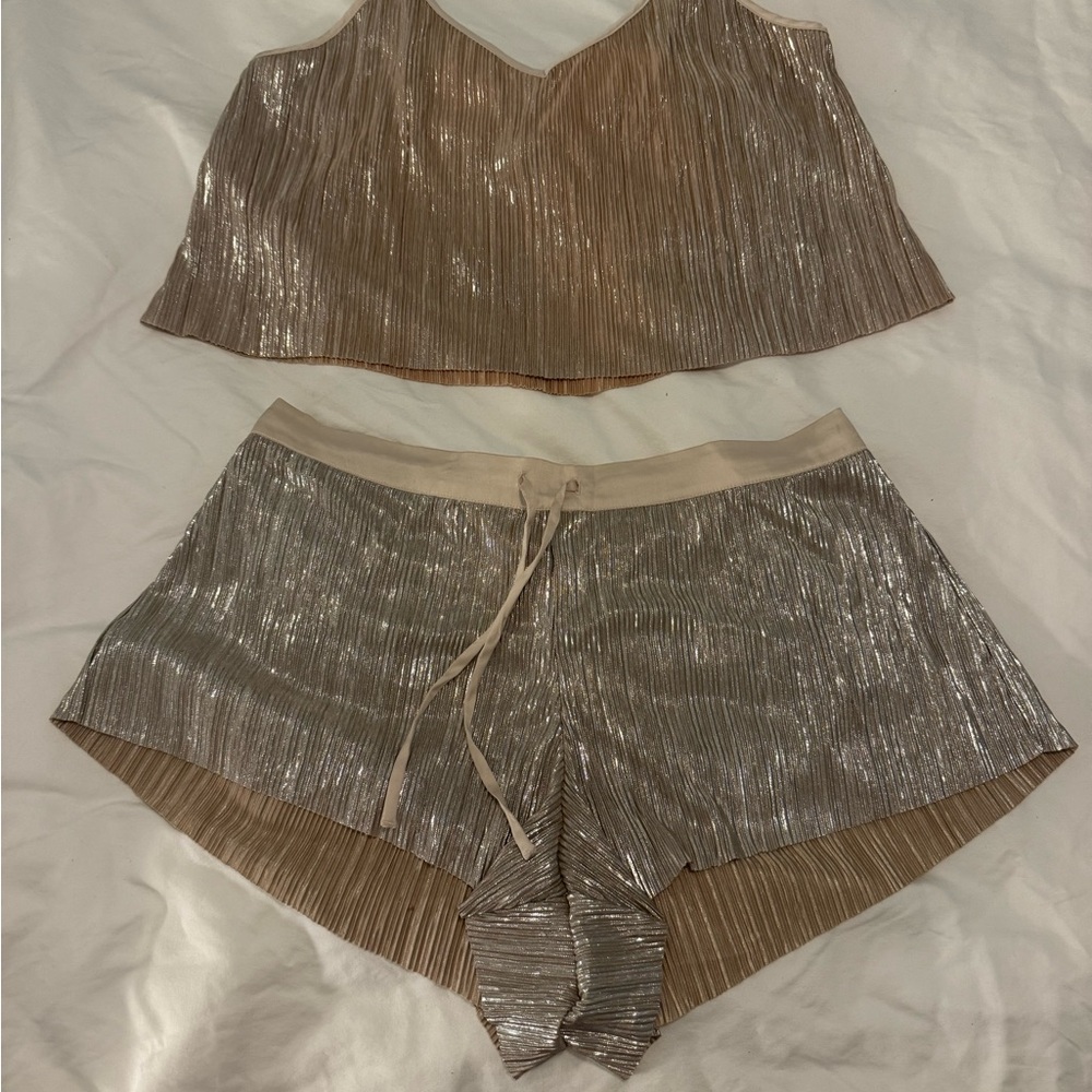 Victoria's Secret Shimmering Gold and Silver Set